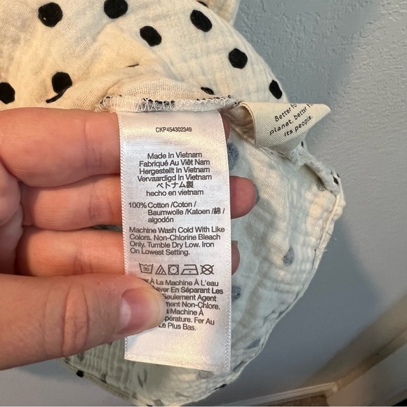 Women’s Madewell Light-spun Ruffle-Sleeve Babydoll Dress In Dot Toss size S - Picture 6 of 7